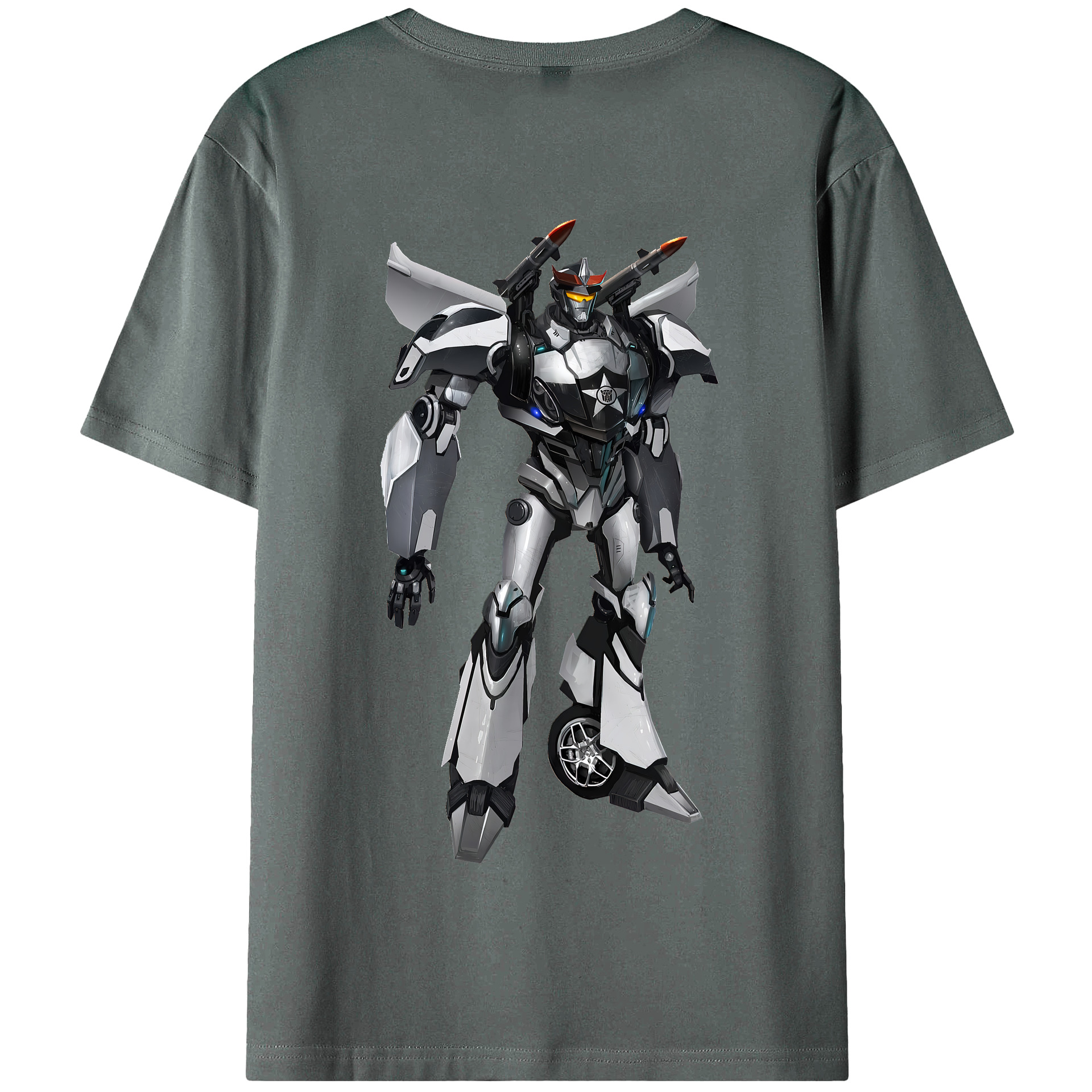 （画像用） Transformers トランスフォーマー 綿100％半袖Tシャツ（背面プリント）